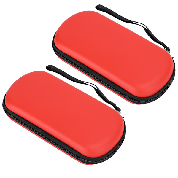 2 STK Bærbar Oppbevaringsveske Beskyttende EVA Hardt Etui for PSVita 1000 2000 Konsoll Rød