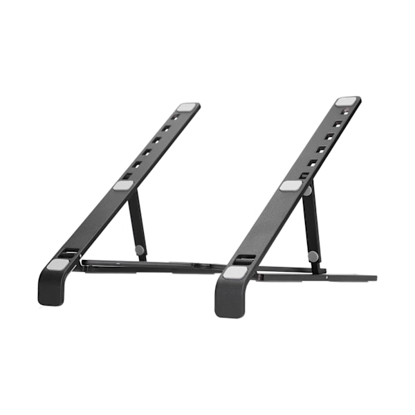 Bærbar computerstand, foldbar, i aluminiumlegering, bærbar computerstand, bærbar computerstativ, kølerist, sort