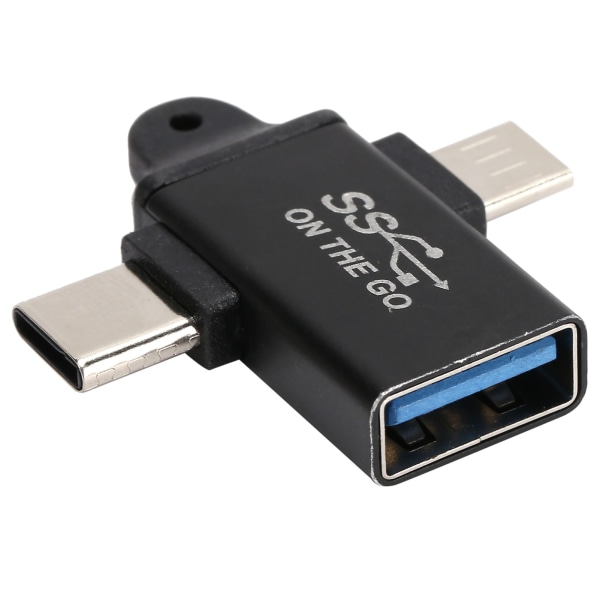 2 in 1 OTG Converter USB 3.0 - Micro USB ja Type C -sovitin tukee nopeaa datasynkronointia