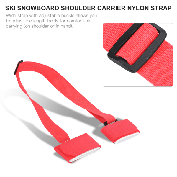 Skid Snowboard Axelhållare Nylon Snowboardtillbehör (röd)