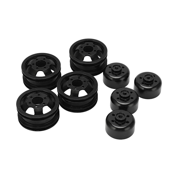 RC hjulnav i aluminiumlegering til WPL Fj40 C14 C24 B14 B24 B16 B36 1/16 modelbil Sort