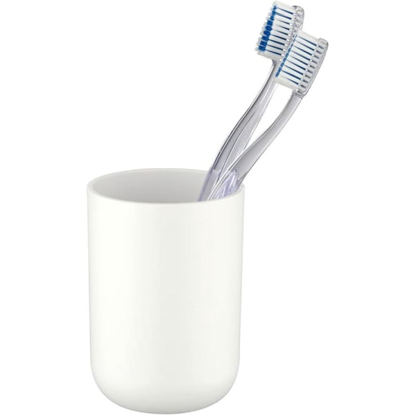 2 pakke (hvid + kaffe) 2,8" x 4" mundskyl, tandbørsteholder, ubrydelig PET-plast,