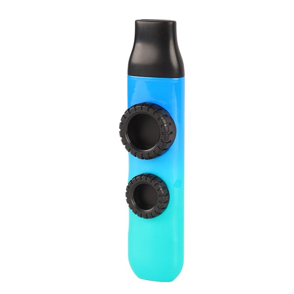 Kazoo Plastic Professional Justerbar Tone Musikkinstrument med 10 stk Fløytemembraner for Ukulele Fiolin Høyglans Cyan Blue Gradient