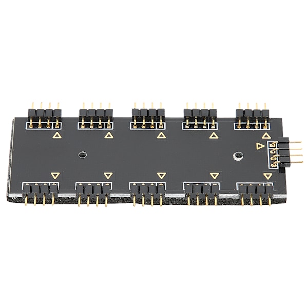 RGB Hub Kontroller 1‑10 RGB Hub Kontroller PC Kabinettvifte Hub CPU Kjøling HUB1‑10 12V ARUA Hub Kontroller