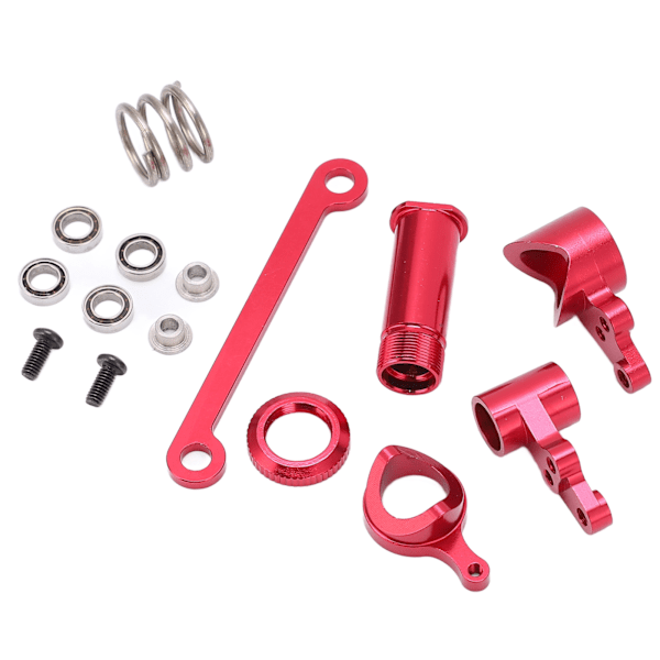 RC Styrspindel Monteringssats Aluminiumlegering för LC RACING 1/14 RC Bil Lastbil Crawler Leksaker Röd