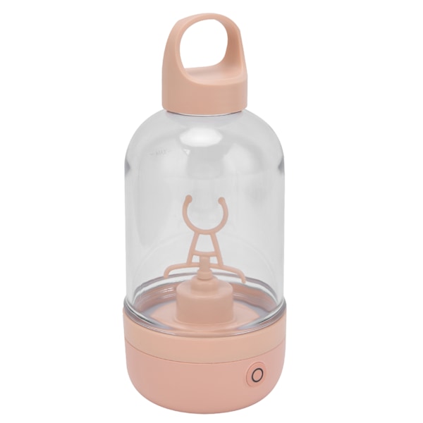 Automatisk mixerkopp för proteinpulver, 400 ml, bärbar mixerkopp med USB-laddning, rosa, elektrisk milkshakekopp