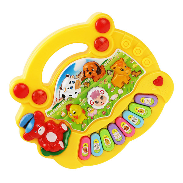 Klaver Keyboard Legetøj til Børn Tidlig Uddannelse Elektronisk Klaver Baby Musical Keyboard Klaver Animal Farm Musik Klaver Legetøj Gul