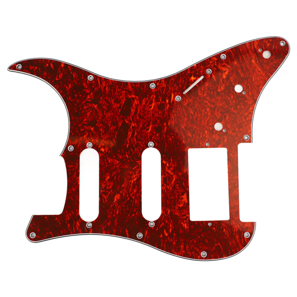 Elektrisk gitar Pickguard PVC Plast Guard Ripebrett Frontplate Paneldeksel Instrumenttilbehør Rød skilpaddeskall Farge GSSH69