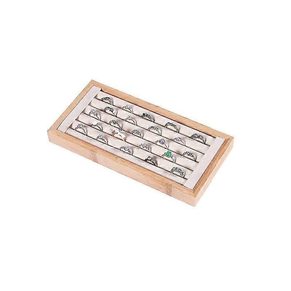 Bamboo Ring Holder, Ring Display Stand, Jewelry Organizer