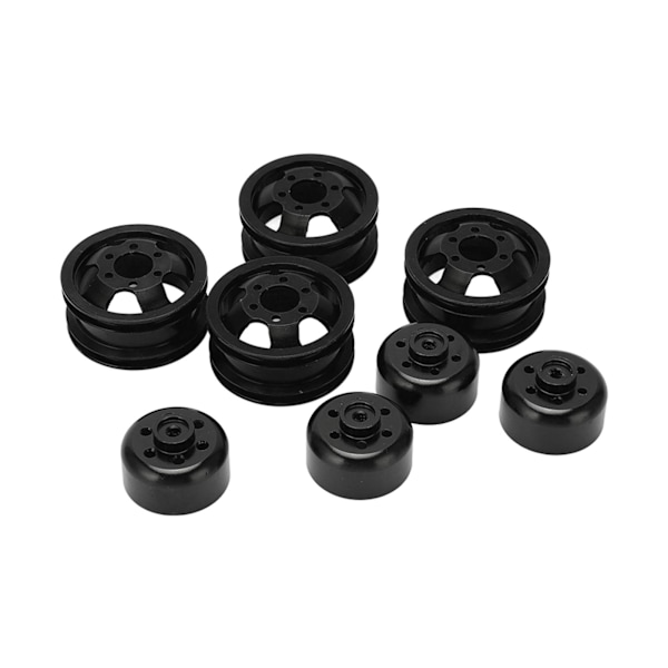 RC hjulnav i aluminiumlegering til WPL Fj40 C14 C24 B14 B24 B16 B36 1/16 modelbil Sort
