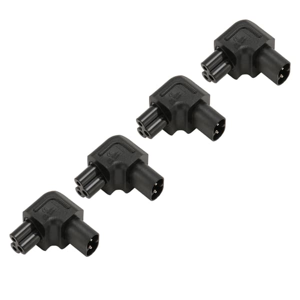 4 stk IEC320 C8 til IEC320 C5 Strømadapter Profesjonell Kobber Datamaskin Strømadapter for PDU Chassis Strømforsyning