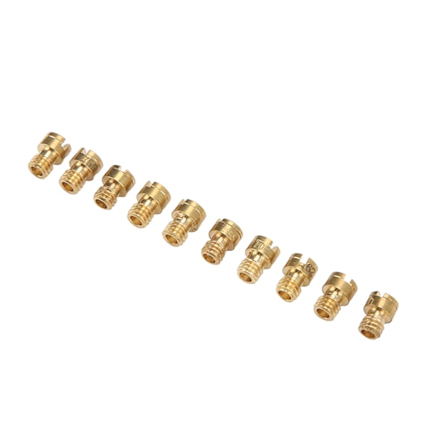 10 stk Forgasser Hoveddyser Metall Hoveddyseutskifting for Dellorto Bing Forgasser GY6 M4 #52‑75
