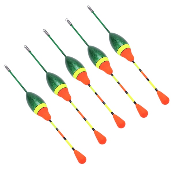 5 st Fiskeflöter Bobbers Högkänslig plastfjäder Oval sticka Slipflottor Fiskeredskap Tillbehör
