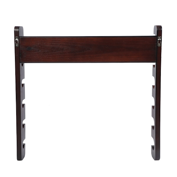 Træ fiskestang Stangrulleholder Montering Stangholder Rack Organizer Bærer Tilbehør (Teaktræ farve)