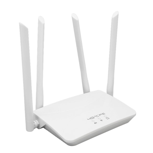 4G LTE -reititin 300Mbps 4 korkean vahvistuksen antennilla Mobiili hotspot Langaton WiFi -reititin SIM-korttipaikalla Euroopalle Aasialle 100‑240V EU-pistoke