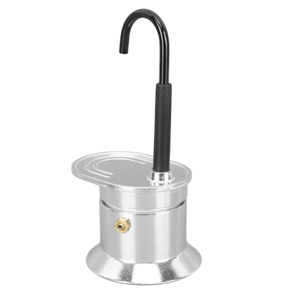 Enkelrör Moka Pot 1 Kopp 50ML Aluminiumlegering Pip Spis Italiensk Kaffetillverkare för Utomhusfester Resor