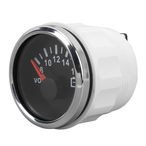 52MM Båtvoltmeter DC9 till 32V Pekares Voltmätare med Färgrik Bakgrundsbelysning för Husbilar Yachter Fiskebåtar Fartyg Svart Platta Silverhölje