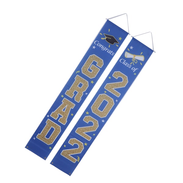 2 stk. 2022 Dimissionspynt Banner Foldbar 2022 Dimissionspynt med Krog til Skole Hjem Havefest