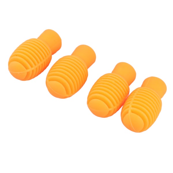 4st Drumstick Silent Tip Silent Drum Stick Dampener Mallet Mute Tip Instrument Tillbehör Orange