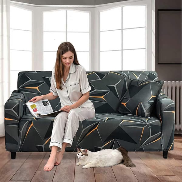 Elastisk sofatrekk sklisikkert Jacquard elastisk sofatrekk for 1-seters sofa