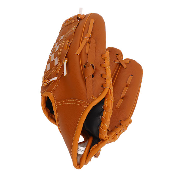 Sport Basebollhandskar PVC Brun Baseboll Pitcher Mitt för Barn Vuxen Träning Utomhus 10.5in