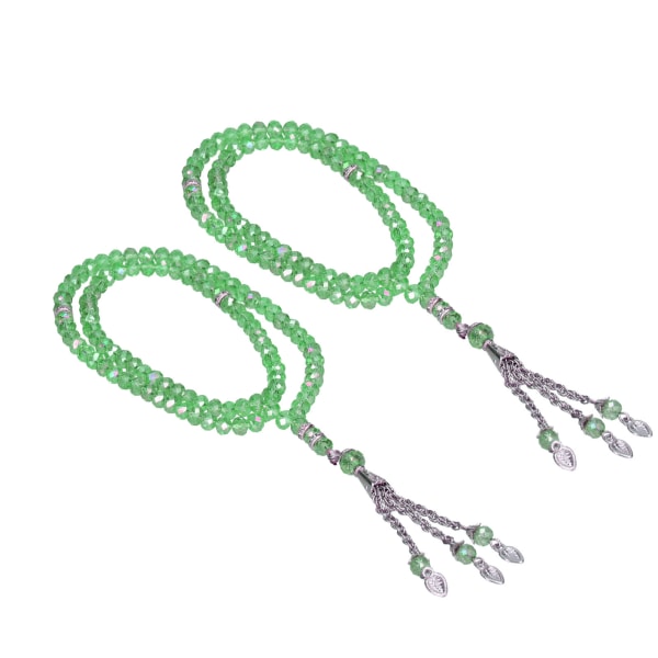 2 stk perler rosenkrans 99 korn udsøgte geometriske religiøse artikler Tilbedelse bøn forsyninger Smaragd