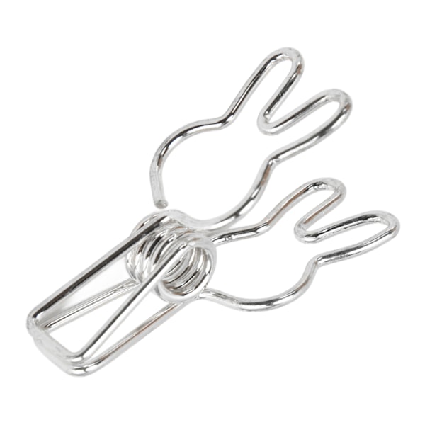 20 stk. Clips Multipurpose Multifunktion Elektroplettering Hul Metal Binder Stærk Fjeder Clip Sølv