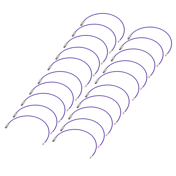 20 st trådnyckelringar konvexa linjer Halkfria ömtåliga spiralhuvud smidigt lätt rotera hög seghet Färgade nyckelringar lila