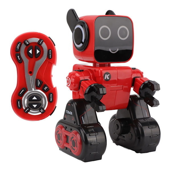 Robotleketøy med fjernkontroll, intelligent sang- og pratende interaktiv smart RC-robotleketøy for barn fra 8 år, rød
