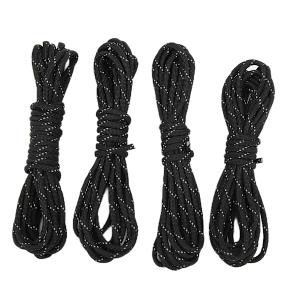 4 stk Paracord-reb reflekterende multifunktionelt fugtsikker korrosionsbeskyttende slidstærkt Guyline-telttov til camping