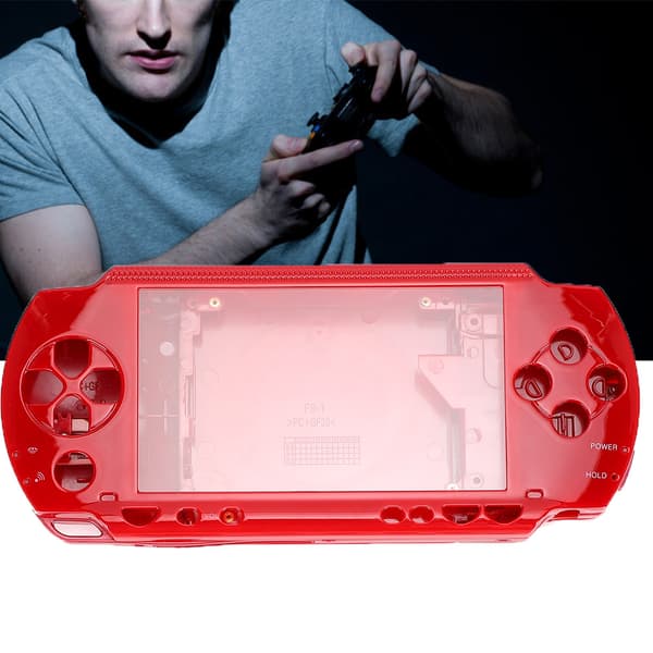 Udskiftning ABS Materiale Host Game Console Shell med Skruetrækker til PSP1000 Konsol Rød