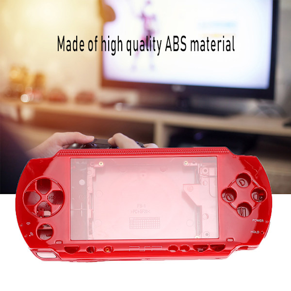 Korvaava ABS-materiaali Pelikonsolin kuori ruuvimeisselillä PSP1000-konsolille, punainen