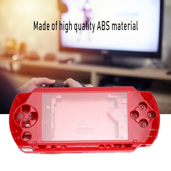 Udskiftning ABS Materiale Host Game Console Shell med Skruetrækker til PSP1000 Konsol Rød