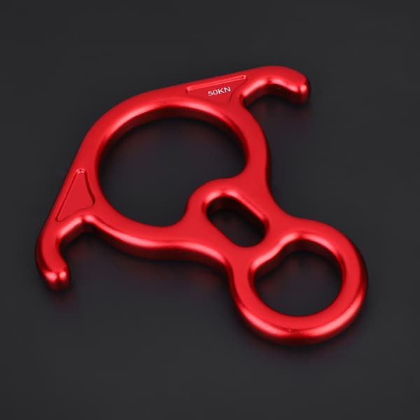 50KN Figur 8 Reb Descender Rappel Ring Klatring Redningsudstyr