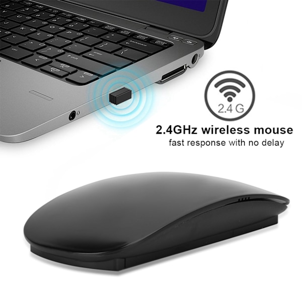 TM‑823 Høj Sensitivitet 1200DPI 2.4GHz Trådløs Touch Mus Præcis Positionering til Laptop Note Sort
