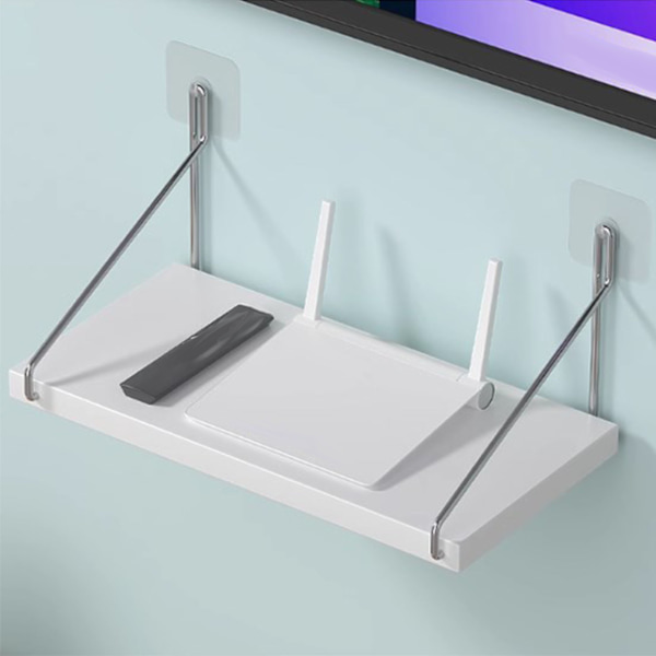 WIFI-ruter veggmontert oppbevaringsboks enkel installasjon stor kapasitet oppbevaringshylle for hjemmet hvit