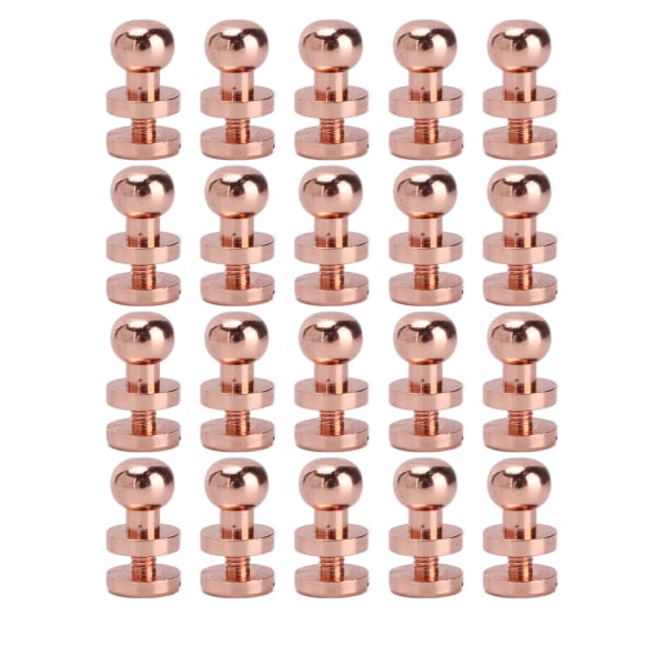 20 sæt messingnitter Antioxidation Rose Gold Bagage hardwaretilbehør til pung Håndtasker SkoLst8x7mm