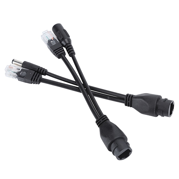 POE-sovitinkaapeli, ei-standardi, vedenpitävä injektori/jakaja DC12V (musta)