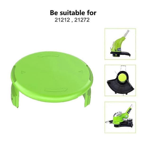 2 pcs Plastic Spool Cap for Greenworks 21272/21212 Lawn Mower Replacement Part, 3410468