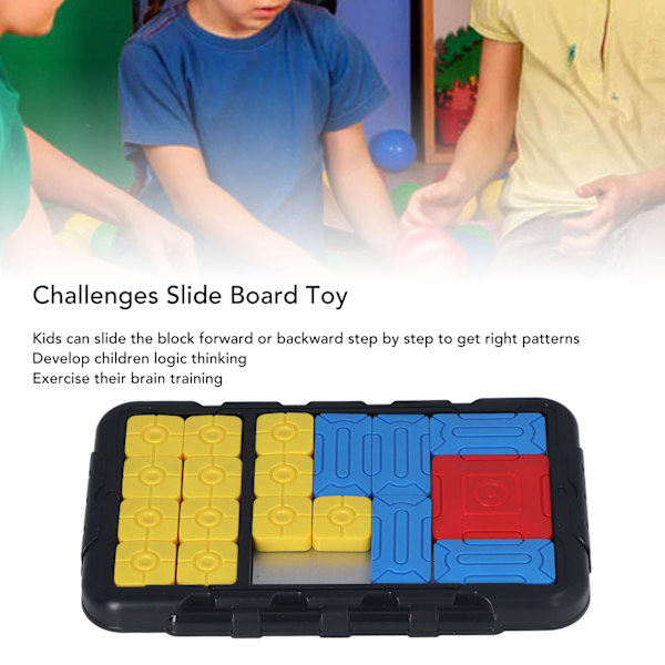 Black Kids Sliding Puzzle Board: Udvikl logisk tænkning og udfordringer for børn