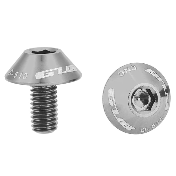 GUB G-510 2st M5 * 12mm Cykel Vattenflaskhållare Hållare Skruvbultar (silver)