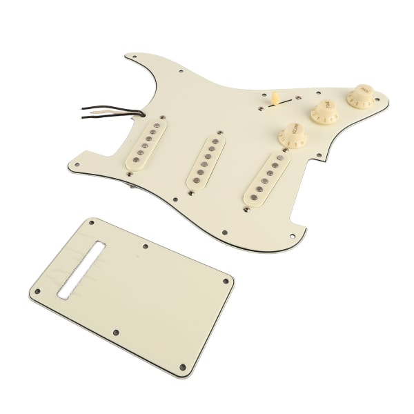 Pickguard Gitar Skrapeplate Lastebeskyttelse med bakdekselplate for tilbehør til musikkinstrumenter Hvit