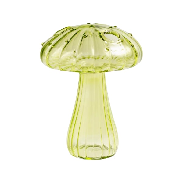 Nordic Glass Mushroom Vas - Dekorativ Aromaterapi Flaska Ornament Yellow