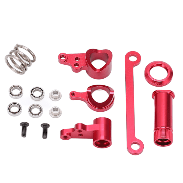 RC Styrspindel Monteringssats Aluminiumlegering för LC RACING 1/14 RC Bil Lastbil Crawler Leksaker Röd