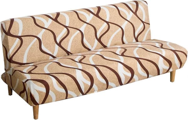 Armless Sofa Cover 3-Seater/2-Seater, Stretch Sofa Cover for Sofa Bed L