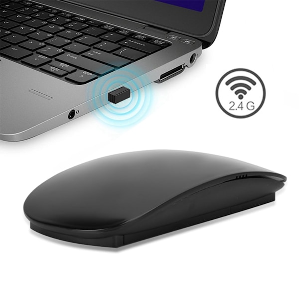 TM‑823 Høj Sensitivitet 1200DPI 2.4GHz Trådløs Touch Mus Præcis Positionering til Laptop Note Sort