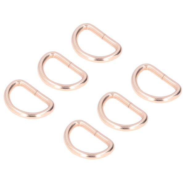 100 stk. D-ringer, solide, holdbare, blanke, bred anvendelse, falmer ikke, enkel montering, metalliske D-ringer, gull