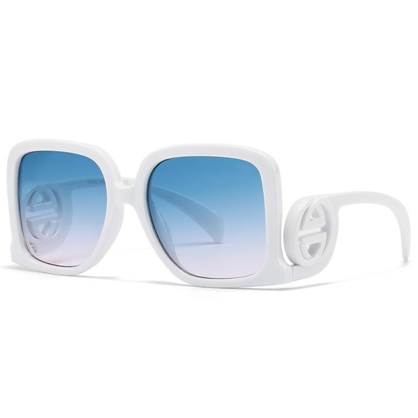 Kreativa solglasögon med bred båge - genomskinlig blå, solglasögon, nya Netflix-solglasögon, Premium Feeling Trend