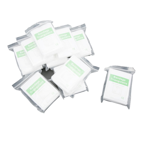 10st triangulära nödbandage Tjock medicinskt bandage Non Woven Fixering Nödbandage