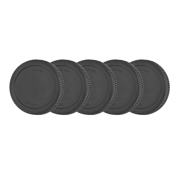5 ST Bärbar svart plast Om- cap bakre cover för Olympus OM-linser